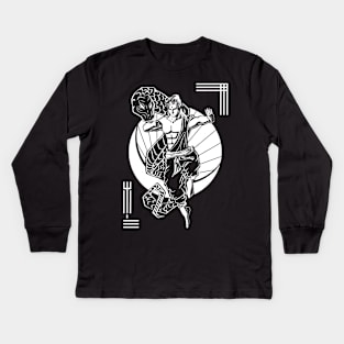 THE DESTROYER BLACK Kids Long Sleeve T-Shirt